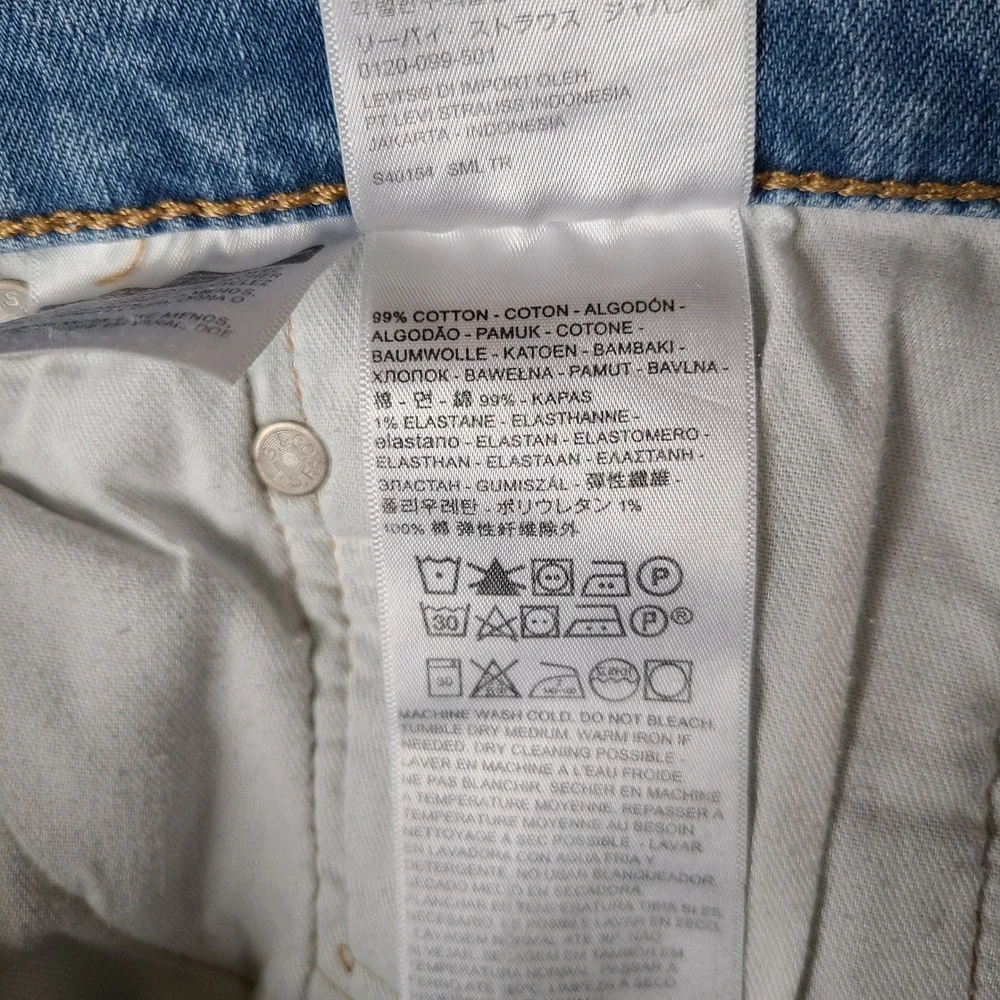 Levis 514 Jeans Mens 40x30 (40x27) Blue‎ Straight Fit Denim Cotton Light Wash